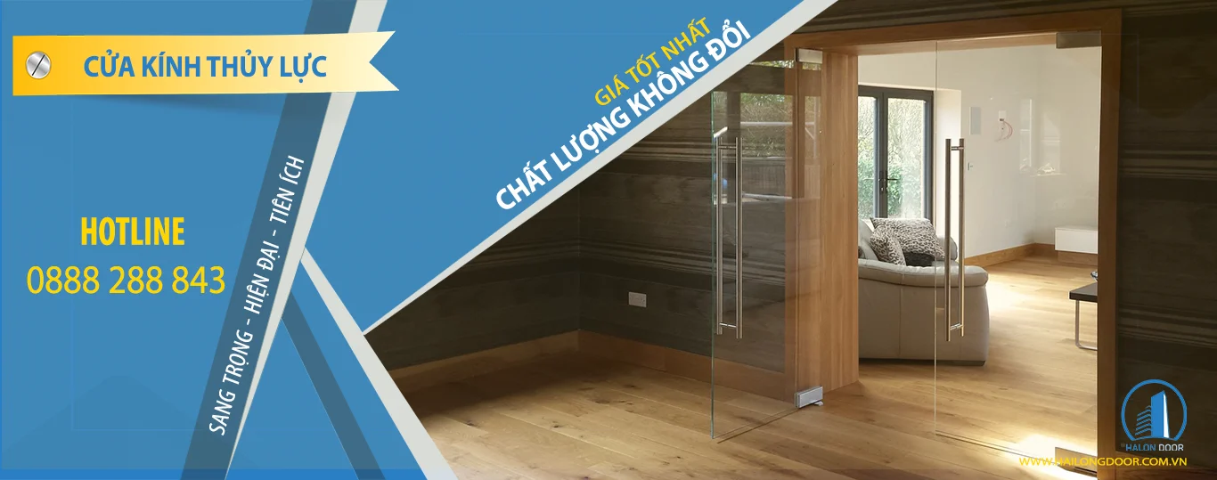 Báo giá cửa kính thủy lực 2 cánh