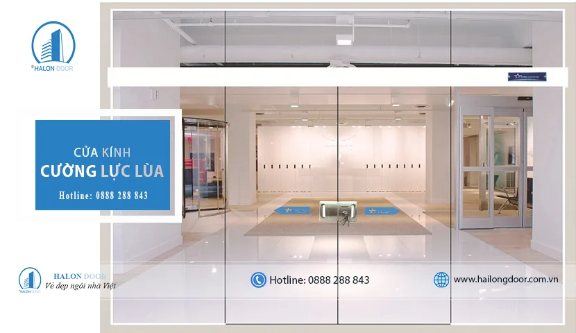 Cửa kính cường lực lùa 2 cánh