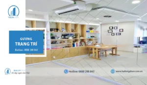 Gương kính trang trí hình quả trám