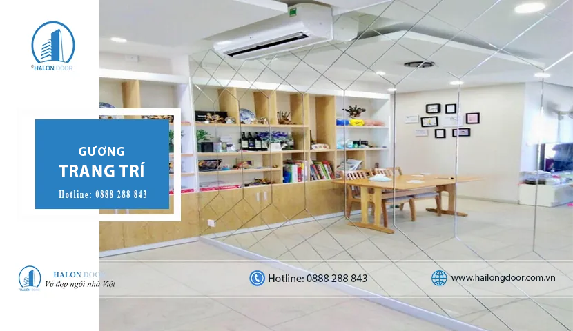 Gương kính trang trí hình quả trám