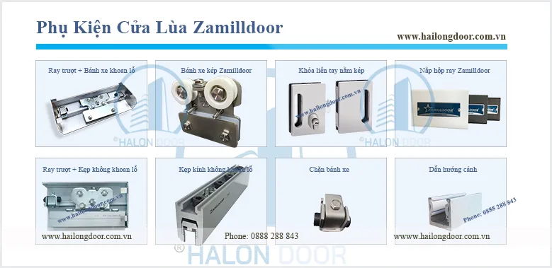 Bộ phụ kiện cửa lùa zamilldoor