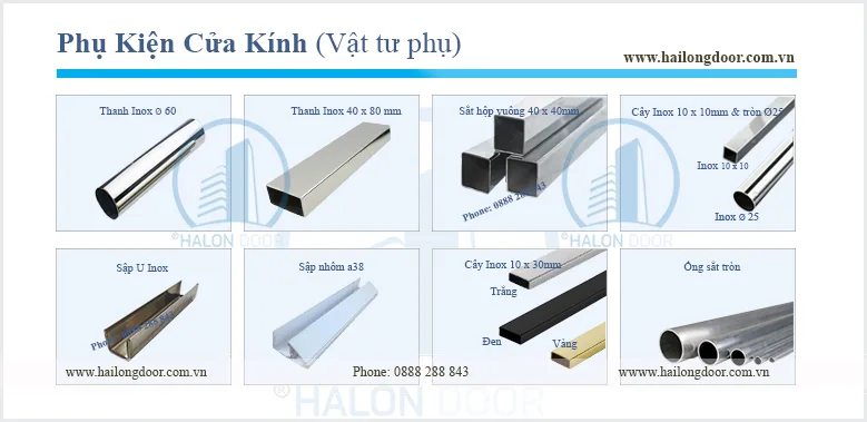 Thanh Inox cửa kính