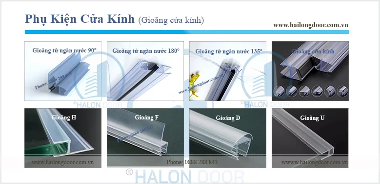 Cửa lùa tự động/CTĐ57 Gioăng cửa kính lùa