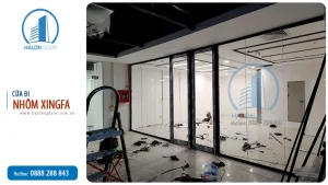 Cửa đi nhôm xingfa 2 cánh