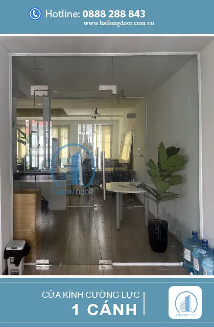 Cửa kính cường lực 1 cánh