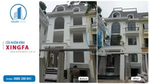 Cửa nhôm kính xingfa cho biệt thự