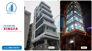 Cửa nhôm kính Xingfa cho nhà ống