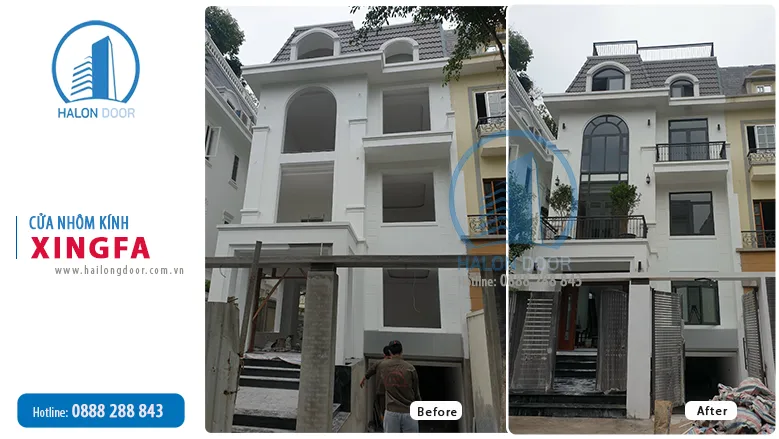 Cửa nhôm kính xingfa cho biệt thự