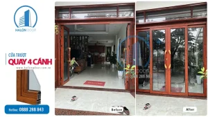 Cửa trượt quay 4 cánh zhongkai