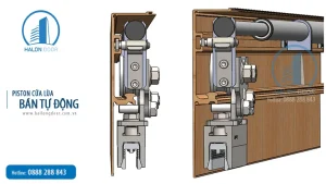 Piston cửa lùa bán tự động
