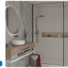 Vách kính nhà tắm không cửa