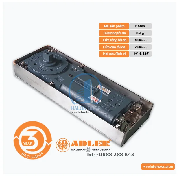 Bản lề cửa kính cường lực Adler