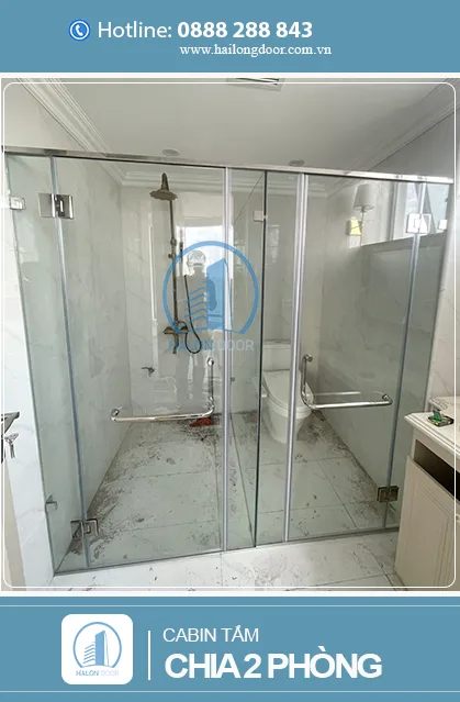 Cabin tắm chia làm 2 phòng