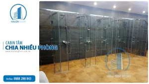 Cabin tắm chia thành nhiều phòng