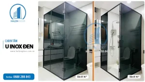 Cabin tắm màu xanh đen