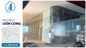 Vách kính cường lực uốn cong Kính cường lực uốn cong