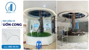 Vách kính cường lực uốn cong Kính uốn cong cường lực