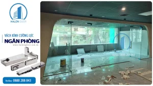 Vách kính cường lực ngăn phòng