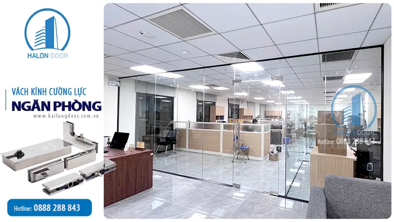 Vách kính cường lực ngăn phòng