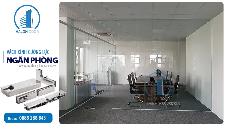 Vách kính cường lực ngăn phòng