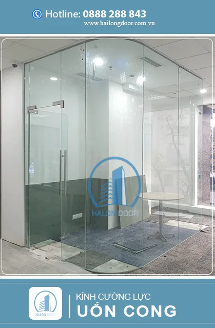 Vách kính cường lực uốn cong Vách kính cường lực uốn cong