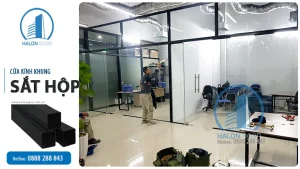 Cửa kính khung sắt sơn tĩnh điện