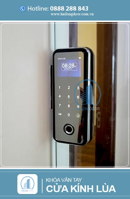 Tìm hiểu các dòng khóa cửa kính lùa 1 cánh, 2 cánh hiện nay Khóa vân tay cửa kính lùa