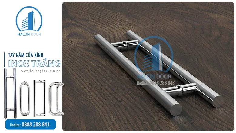 Tay nắm cửa kính cường lực bằng inox