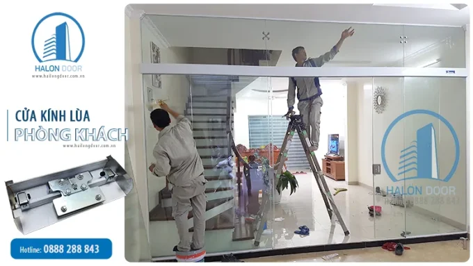 Cửa kính lùa phòng khách
