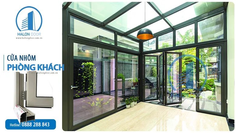 Cửa nhôm phòng khách đẹp