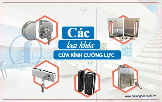Các loại khóa cửa kính cường lực