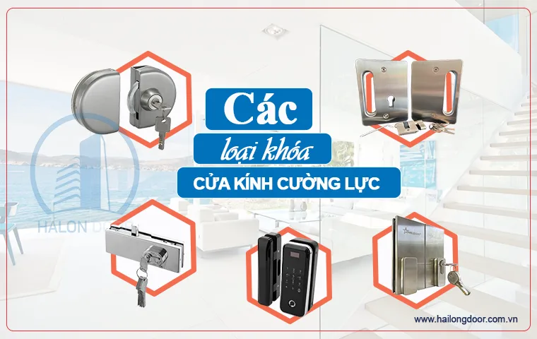 Các loại khóa cửa kính cường lực