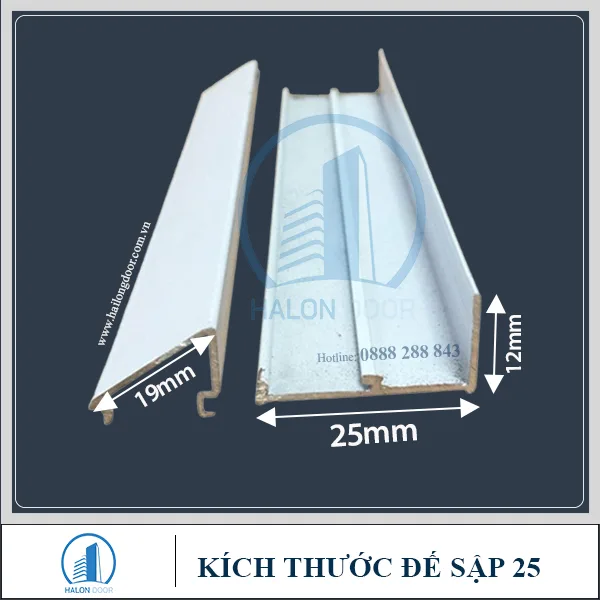 Kích thước đế sập nhôm 25