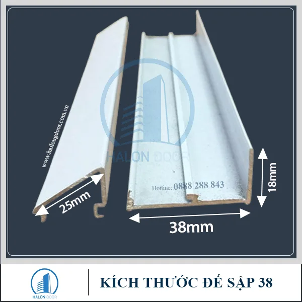 Kích thước đế sập nhôm 38