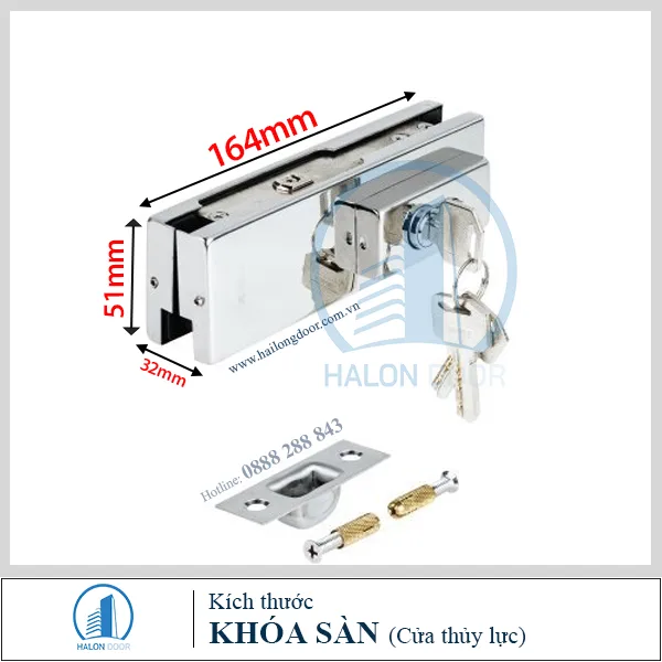 Tìm hiểu các dòng khóa cửa kính lùa 1 cánh, 2 cánh hiện nay Kích thước khóa cửa thủy lực